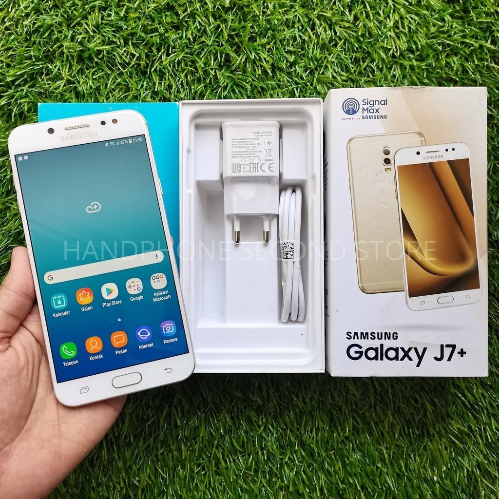 SAMSUNG J7+ SECOND 4/32GB HP SECOND HP SEKEN HP BEKAS HP MURAH
