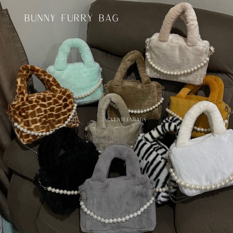 ARCELL - BUNNY FURRY BAG l Tas Selempang Korean Wanita Termurah