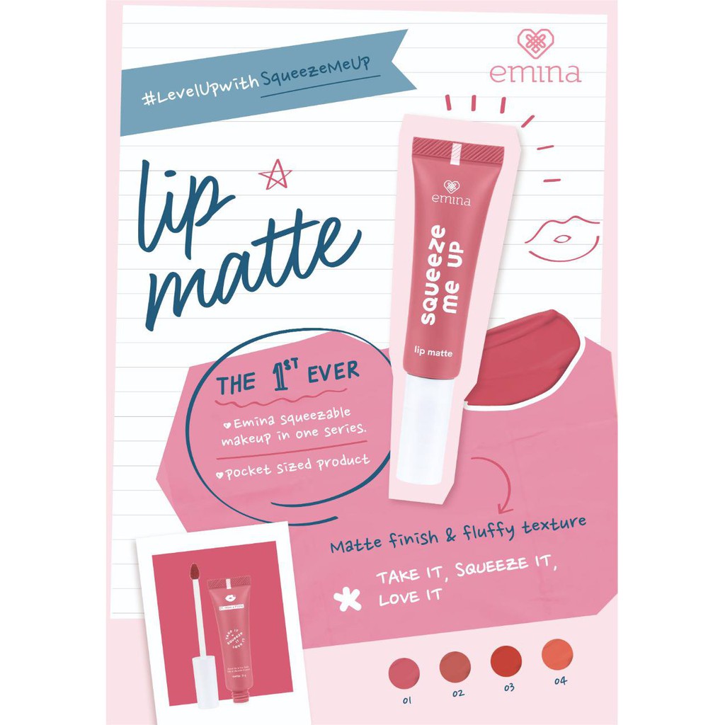 EMINA Squeeze Me Up Mascara, Browcara, Liquid Concealer, Lip Glass, Lip Matte | lipgloss