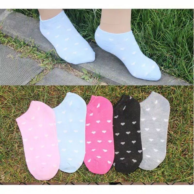 KAOS KAKI Angkle Semata Kaki Motif Love Kaos Kaki Cute Kaos Kaki Fashion Korea TERLARIS!!