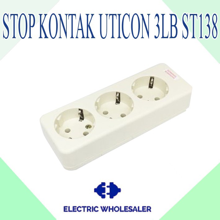 STOP KONTAK UTICON 3 LUBANG  ST138