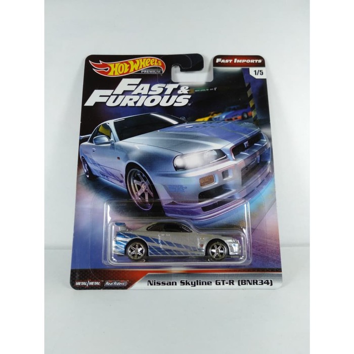 Hot Wheels Nissan Skyline GTR R34 Fast and Furious Premium