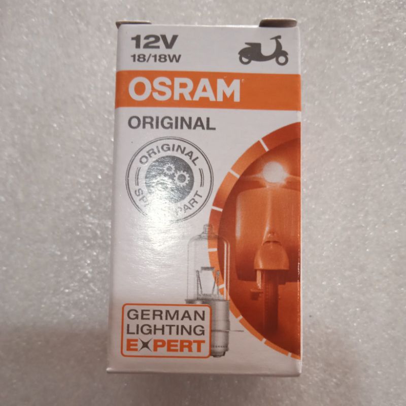 Bohlam Lampu Depan Motor Osram Hologen 12V 18/18V