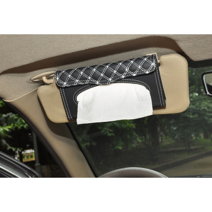 Tempat Kotak Tissue Tisu Jepit Gantung Sunvisor Pintu Mobil