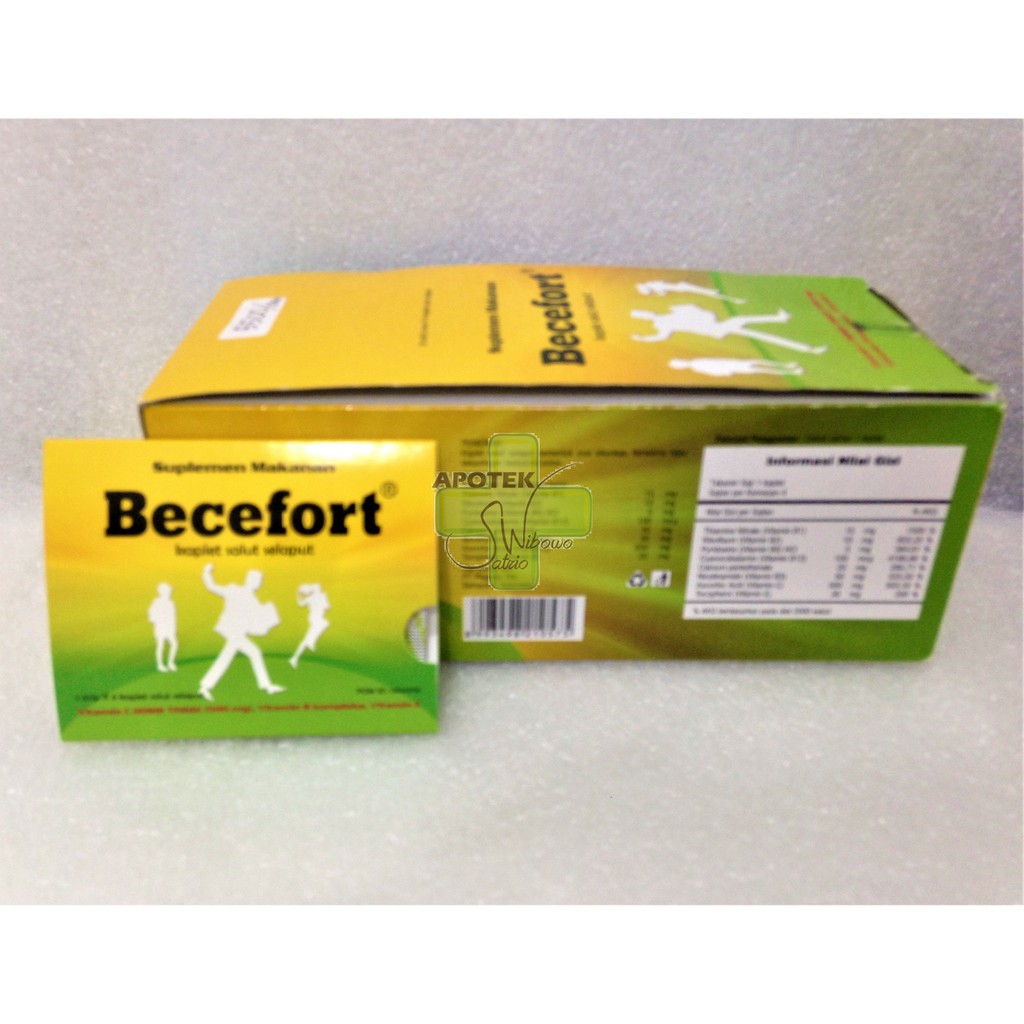 SUPLEMEN MULTIVITAMIN BECEFORT TABLET STRIP 4'S