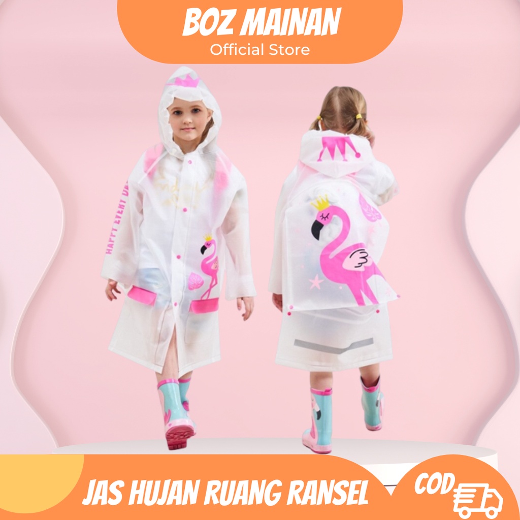 JAS HUJAN ANAK FLAMINGO/ANGSA