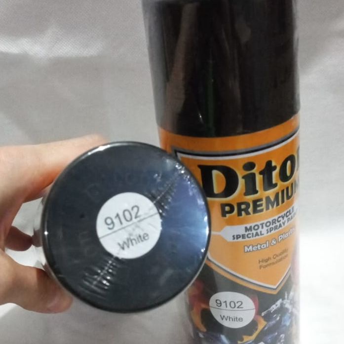 Pilok Pilox Cat Semprot DITON Premium Warna Putih Cream Clear Putih Metalik Pearl White Scoopy Cream Putih Gading Putih Tulang Clear Glossy Clear Doff dll ( 400cc/400ml )
