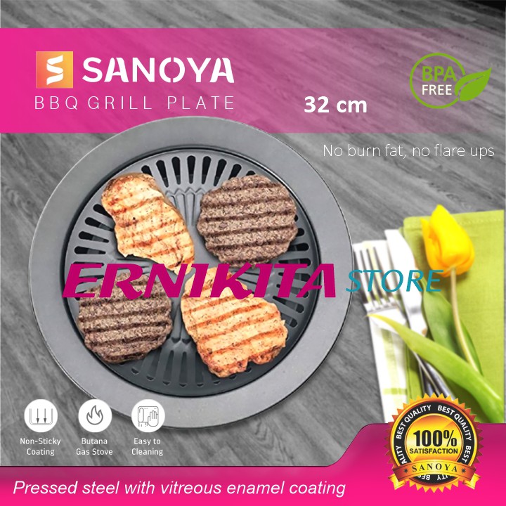 SANOYA BBQ GRILL PLATE - Panggangan 32 cm