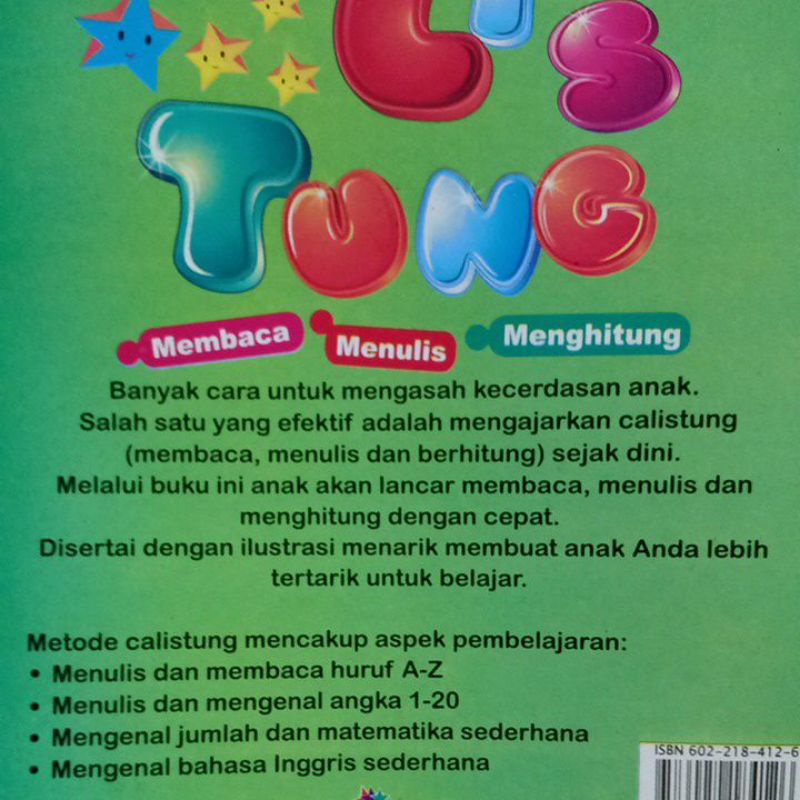 Buku Super Pintar Calistung Untuk Usia Dini Paud dan TK