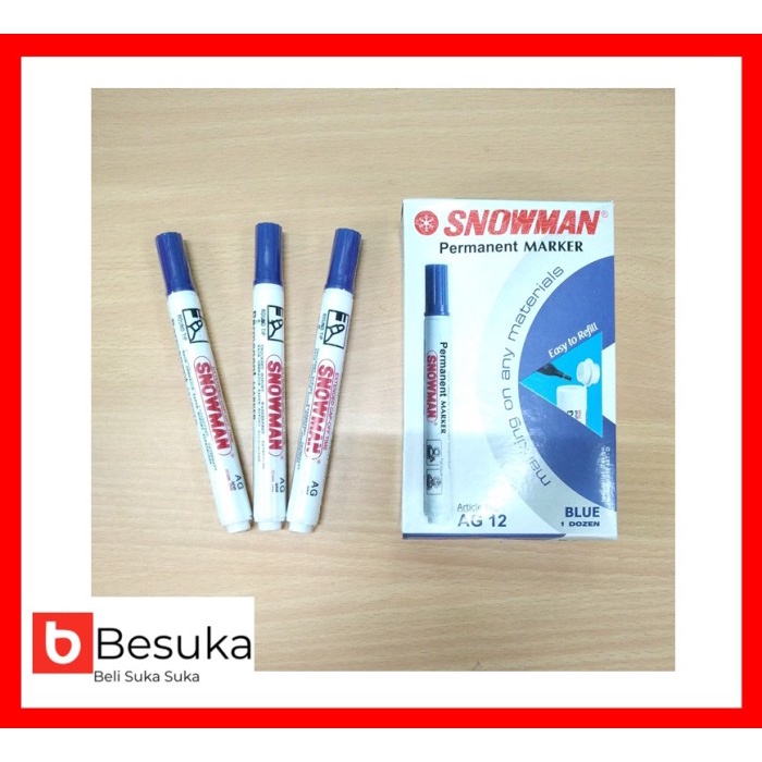 

Murah Spidol Snowman Permanent Ag-12 (Blue) Gilaa!!!