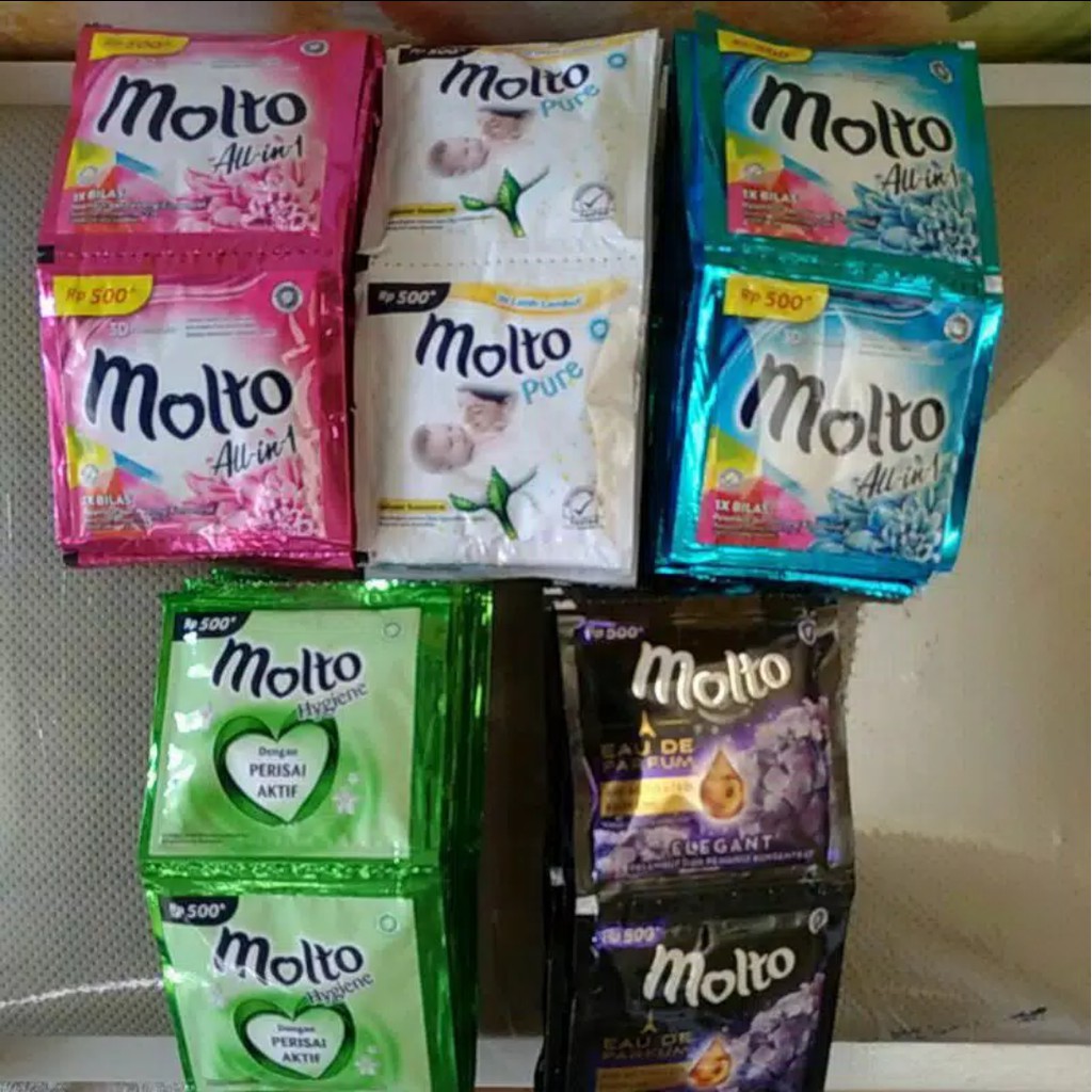 MOLTO PEWANGI SEKALI BILAS SACHET ISI 12 PCS. HARGA GROSIR. TERMURAH