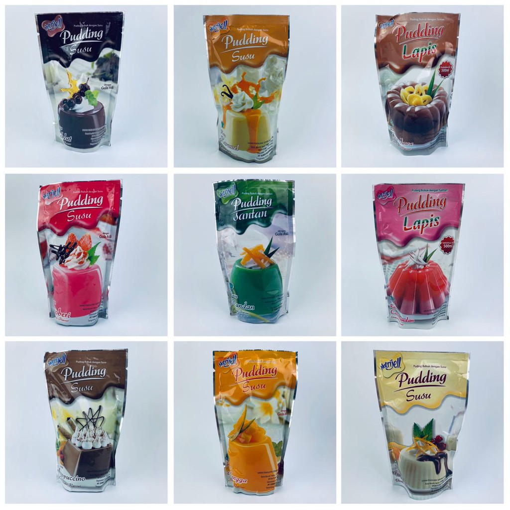 NUTRIJELL PUDING BUBUK DENGAN SUSU 9 VARIAN RASA