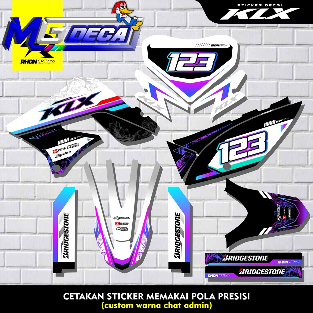 decal klx 150s - decal klx old full body