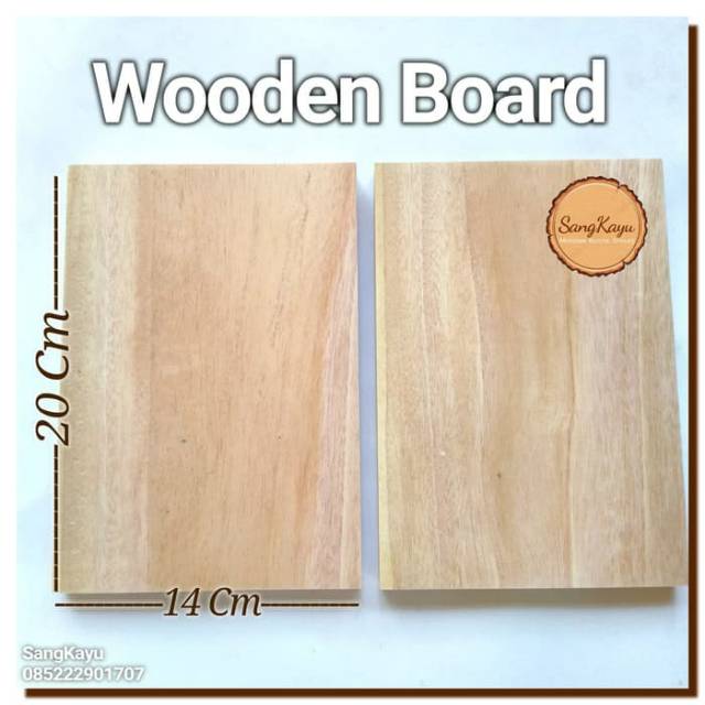 Wooden Board 14 x 20Cm Papan kayu talenan tatakan potongan kayu mahoni