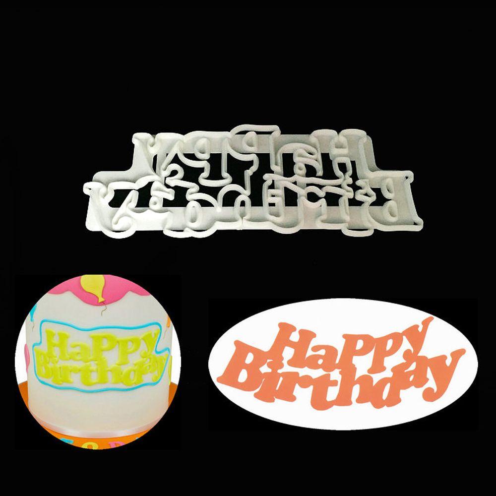 Populer Happy Birthday Cetakan Embos Dapur Sugarcraft Alat Kue Cookie Cutter