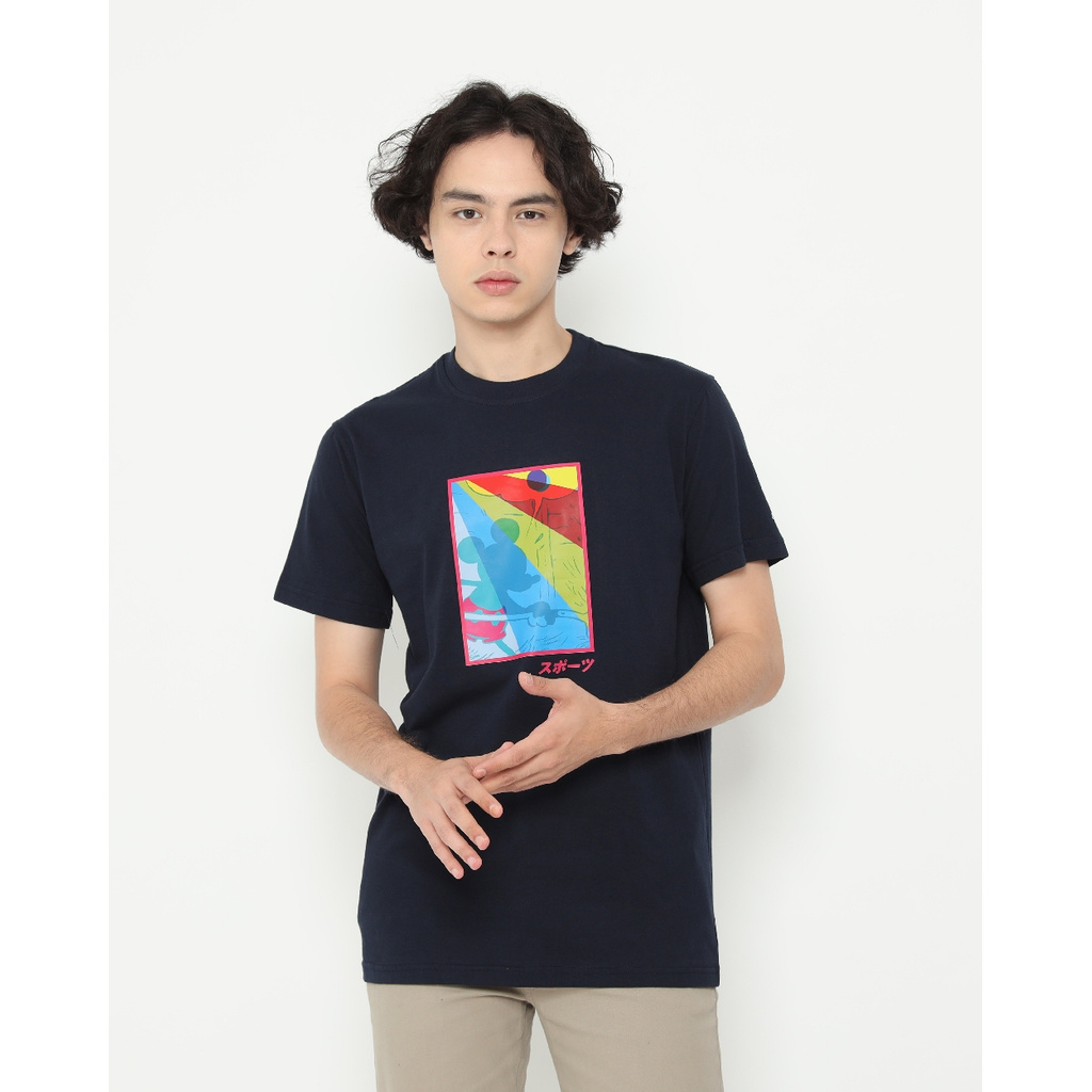 Baju Kaos Jacket Hoodie Flanel Disney | Erigo T-Shirt Mickey Land navy Original Keren