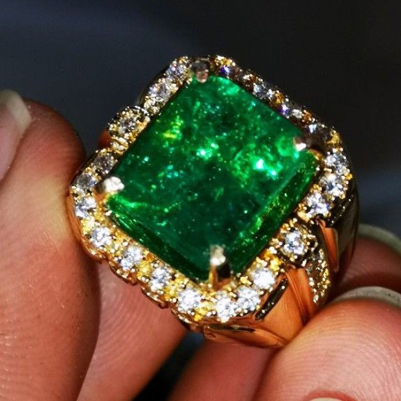 Cincin Batu Zamrud Colombia Top Luster Catam High Quality
