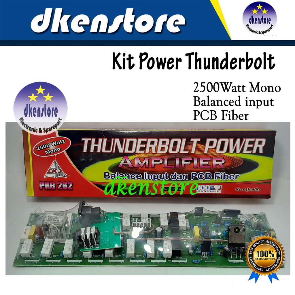 Kit Power Thunderbolt 2500w Mono PCB Fiber + Input balance DRIVER