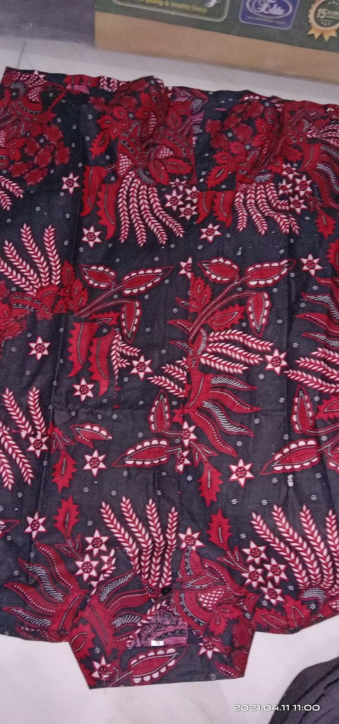 Bisa Cod Bswart Batik Hrb026 Kenongo Hem Pendek Padi Pekalongan M Lxl Batik Pria Murah Modern Grosir