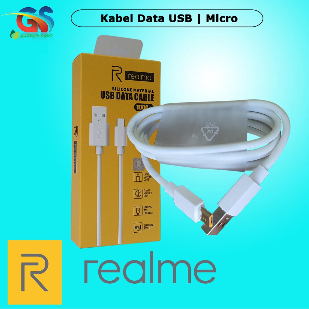 Kabel Data Realme U1 C1 C2 C3 Realme 2 2 Pro Realme 3 Realme 5 5i 5s ORIGINAL 100% Micro USB 2A