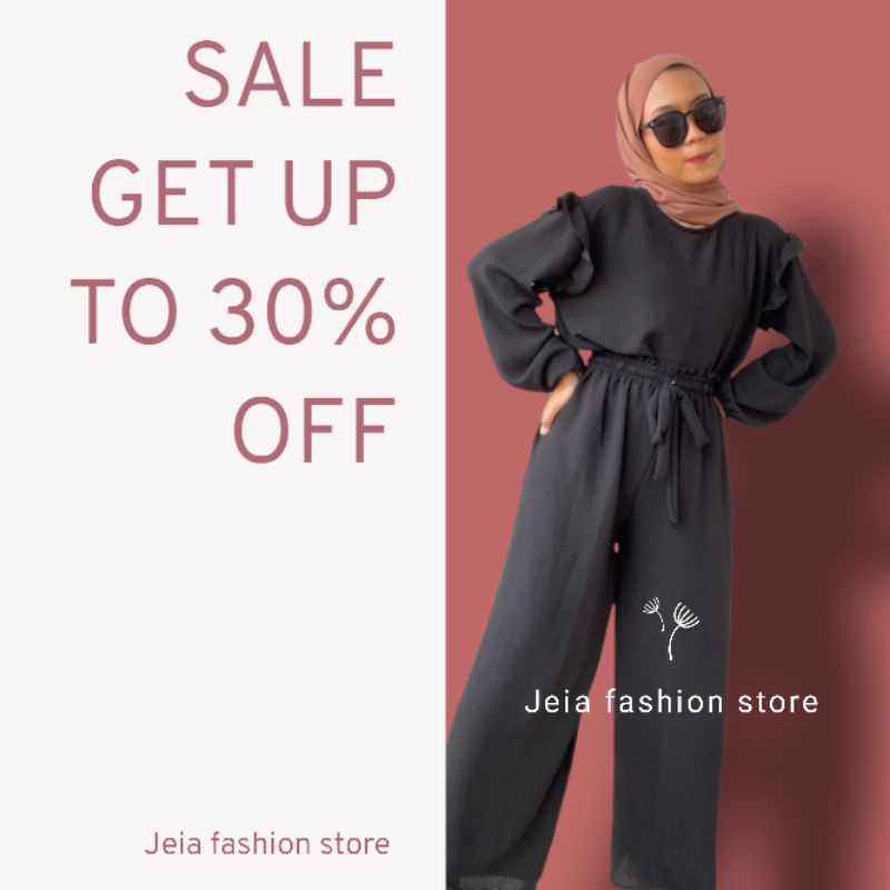 RUBY SET CRINKLE PREMIUM || SETELAN POLOS TERBARU || ONE SET POLOS CELANA KULOT