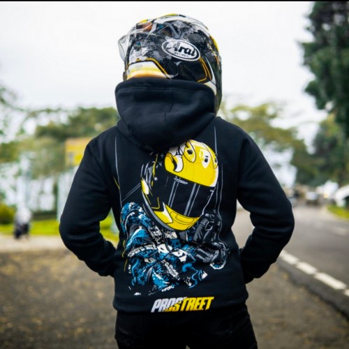 HOODIE PRIA PROSTREET HITAM / HOODIE RACING RIDERS DISTRO PREMIUM QUALITY / HOODIE FLECE SIZE M L XL / SWEATER PRIA /