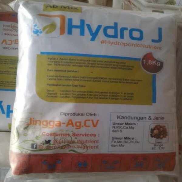 Hydro J Bunga 5 L Liter 1.8kg Nutrisi Hidroponik AB Mix Tanaman A B 5L