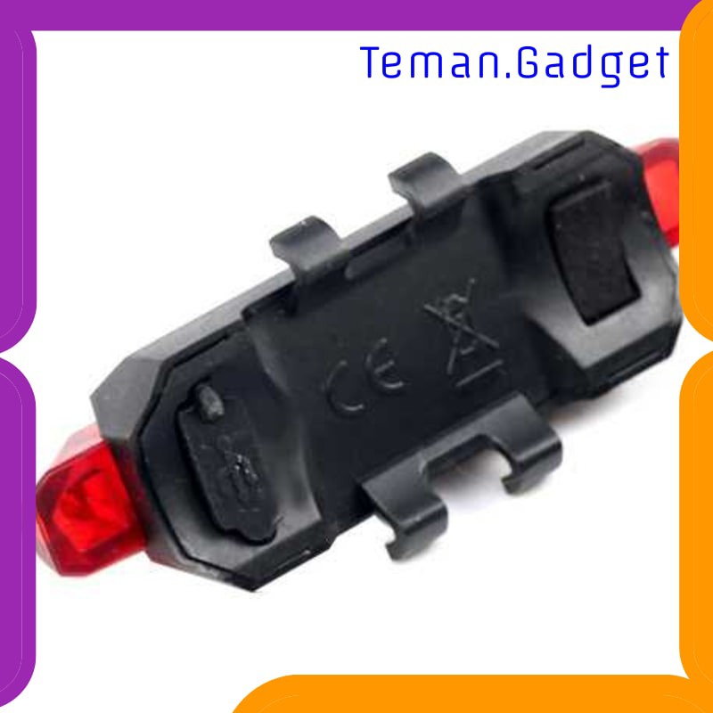 TG-IB346 TAFFLED DEFENSOR LAMPU SEPEDA 5 LED TAILLIGHT RECHARGEABLE - DC-918