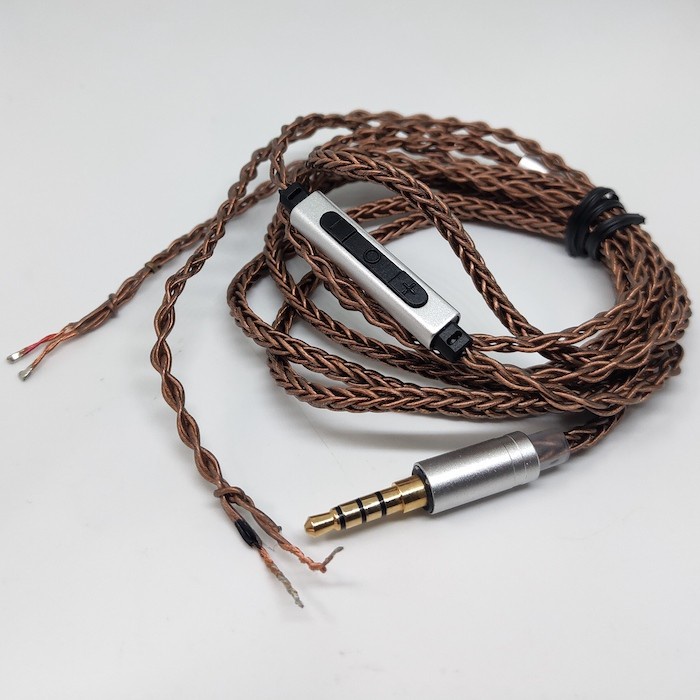 DIY 8 Braid Silver Plated With Mic Upgrade Cable Replacement