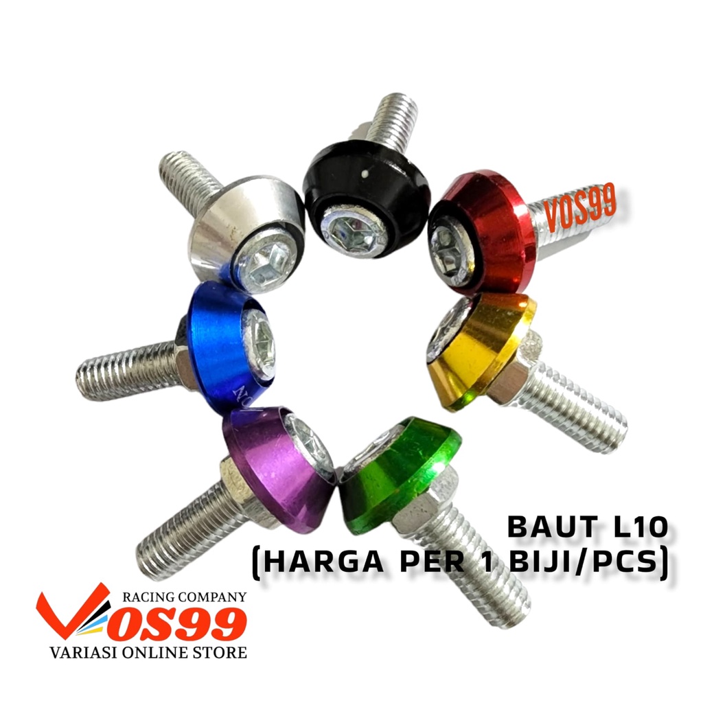 Baut L10 dan Ring Monel Per Biji Isi [ 1 pcs ]