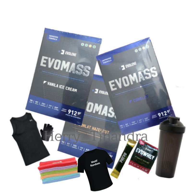 EVOLENE Evomass Gainer 912 gram 2lbs | Evo Mass BPOM HALAL MUI evomas PREVO