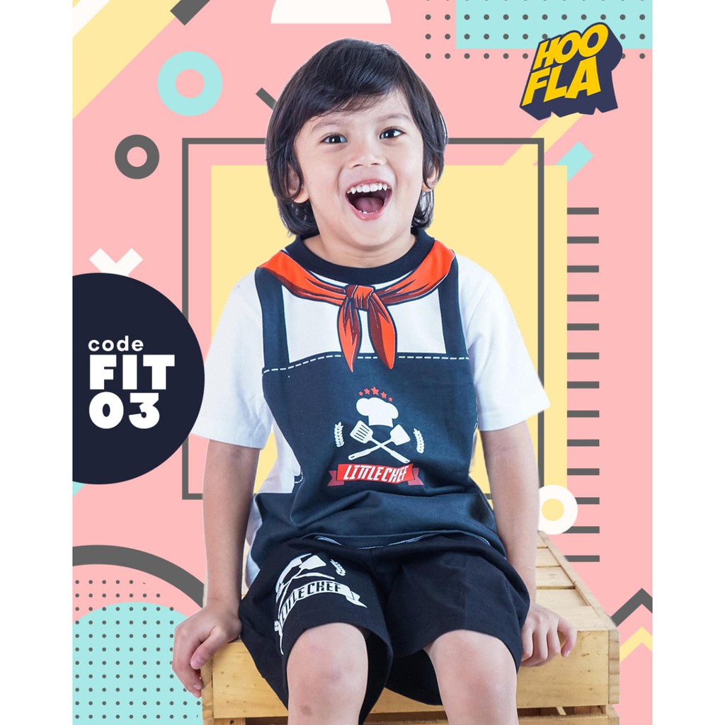 FIT03 Set Kaos  Celana Anak Cowok Tangan Pendek Baju Anak 