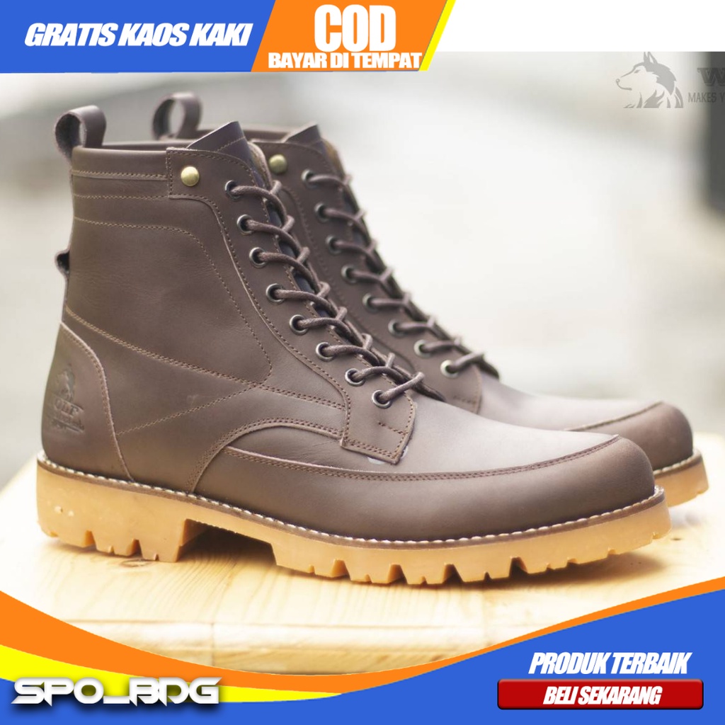 SPO X Sepatu Boots Pria Kulit Asli Original Clasik Vintage | Shopee