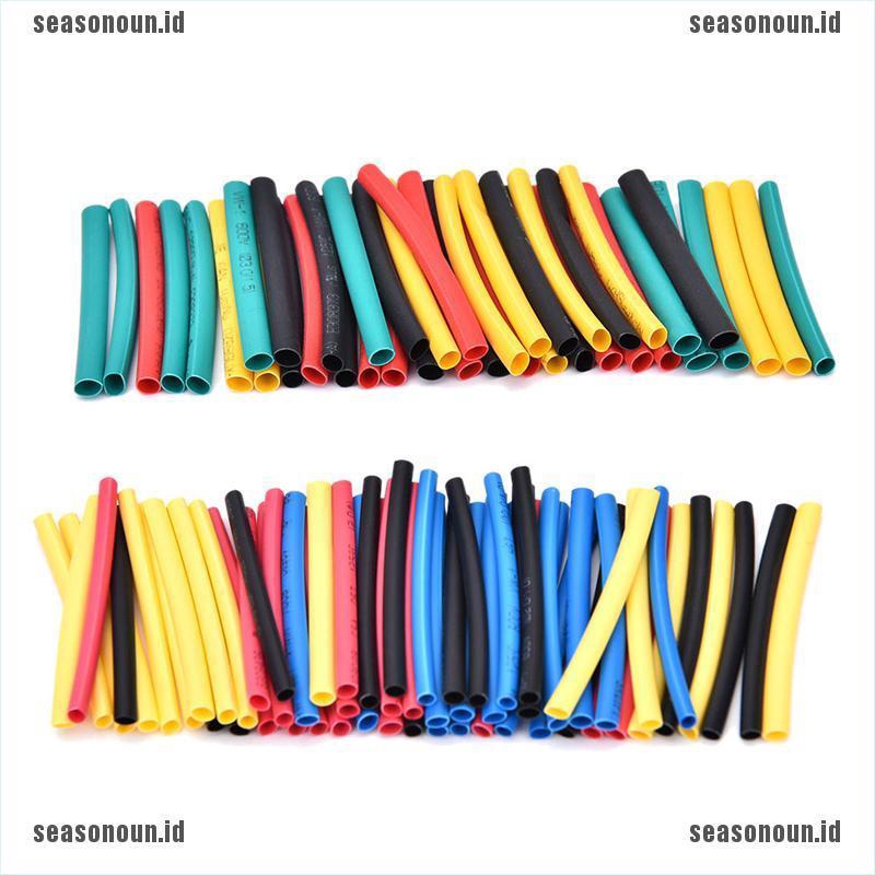 【un】328 Pcs 5 Colors 8 Sizes Assorted 2:1 Heat Shrink Tubing Wrap Sleeve Kit t