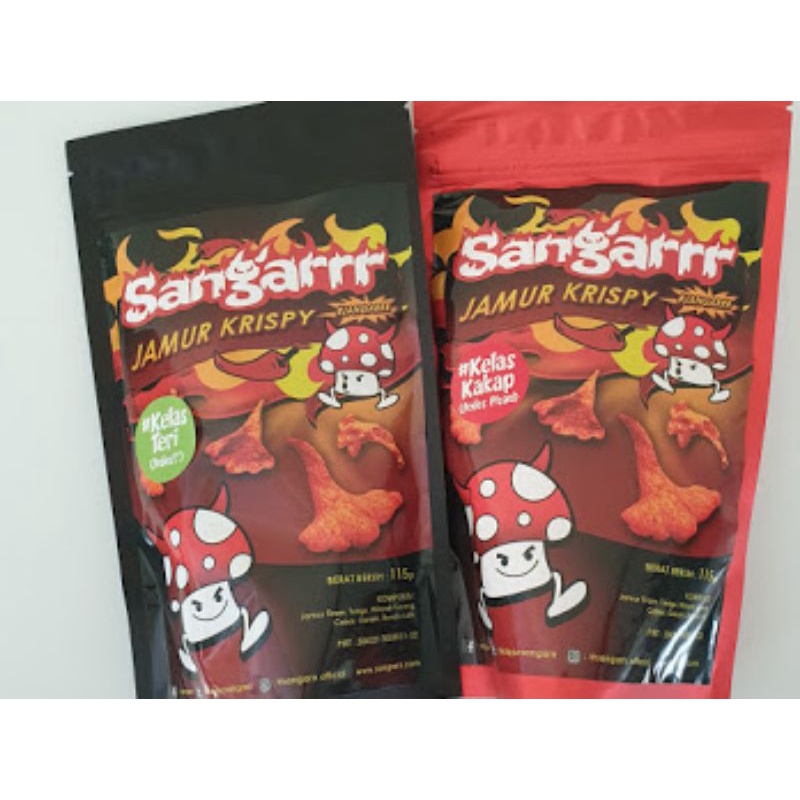 

Jamur Sangar - Snack Jamur Crispy - Pedas