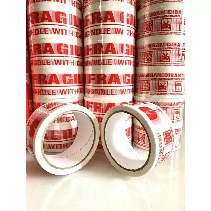 ⭐ Jendela Kosmetik ⭐Lakban Fragile Lakban Anti Pecah Stiker Fragile Stiker Barang Pecah-jk