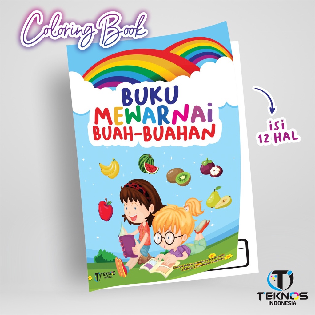 BUKU MEWARNAI BUAH BUAHAN - BUKU EDUKASI ANAK PAUD TK