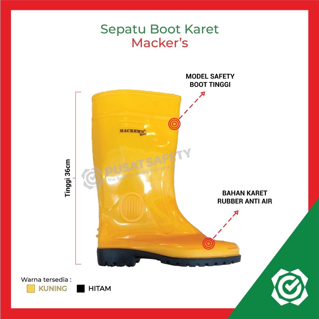 Sepatu Boot Karet Mackers Tinggi