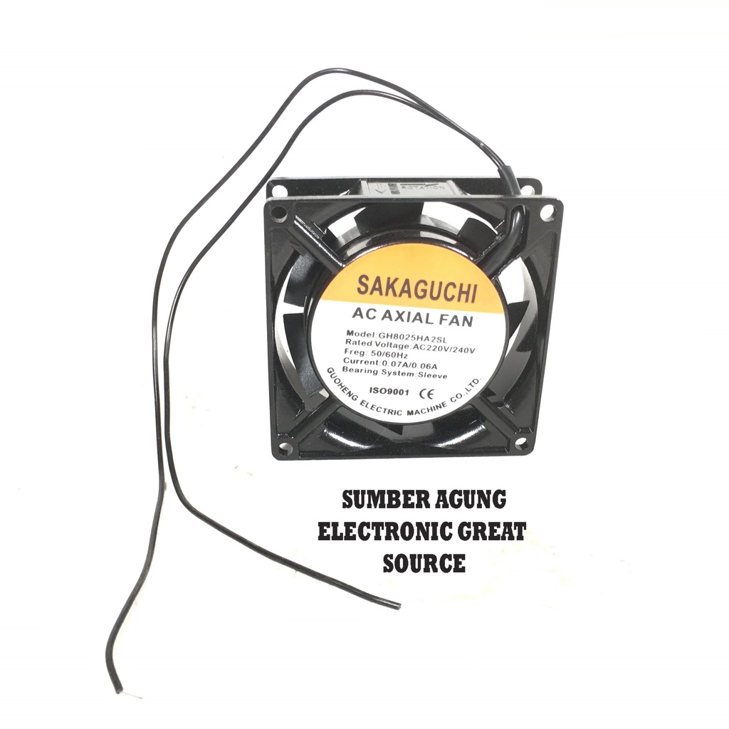 Sakaguchi AC Axial Fan Kipas Besi Panel 220v 240v GH8025HA2SL