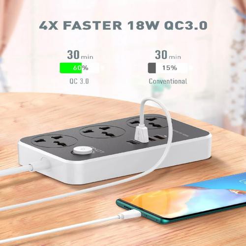 STOP KONTAK LDNIO FAST CHARGING CHARGER 6 PORT USB FAST CHARGING COLOKAN LISTRIK SMART TRAVEL JS139