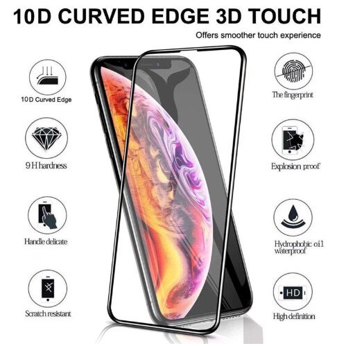Pelindung Layar Kaca Tempered 10D Clear Anti Blueray untuk iPhone 6 7 8 plus x xs xr 11 pro max