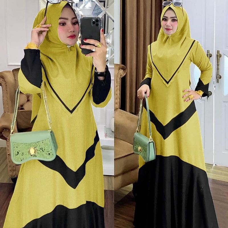Baju Gamis Remaja Terbaru 2021 Gamis Sar i Syari Remaja Wanita Kekinian Hanumi Premium Dress Muslim 