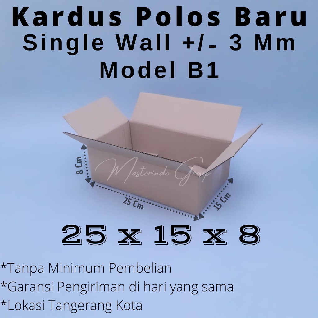 

Kardus | Box | Karton Polos 25x15x8 Cm