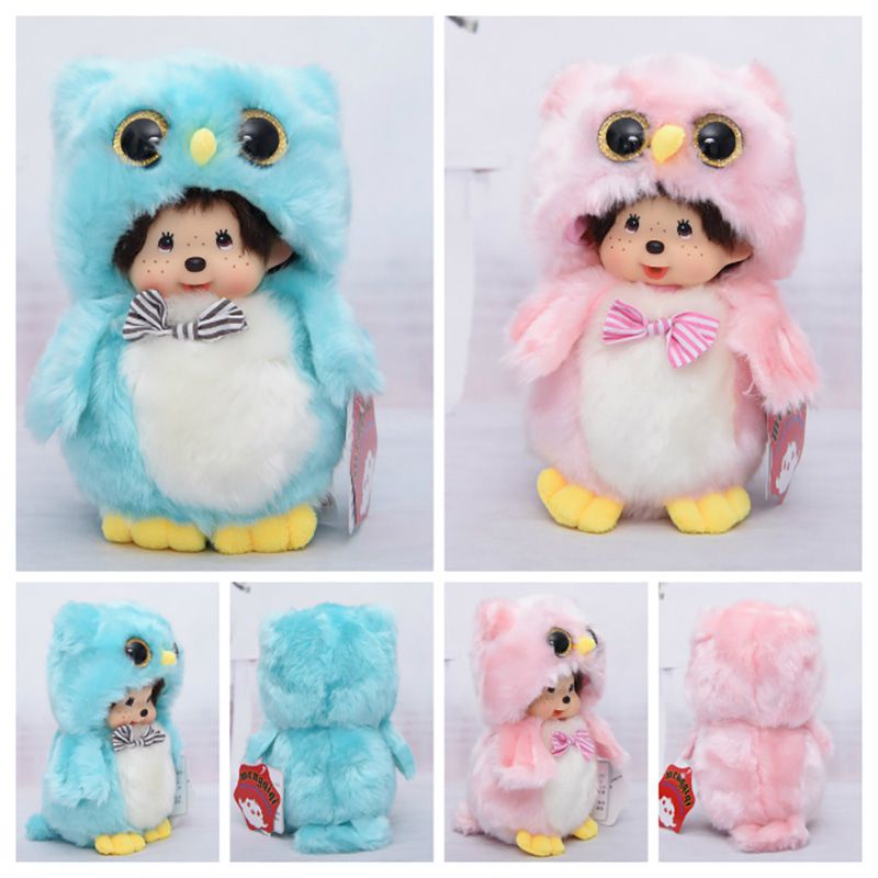 Monchhichi Plush 20cm/7.9in Mainan 38warna Boneka Mewah Lucu Hadiah Hewan Gaya Bayi