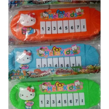 Mainan Piano Anak / Musik Piano My Musical Organ Hello Kitty Free Baterai