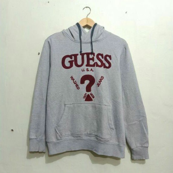 jaket hoodie GUESS abu size L original second vintage
