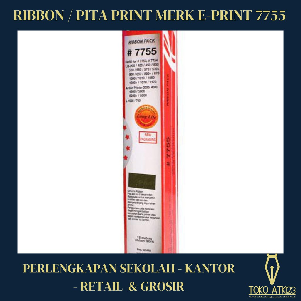 Ribbon Pack / Pita Printer Merk E-Print Long Life 7753 7754 7755 ASLI!