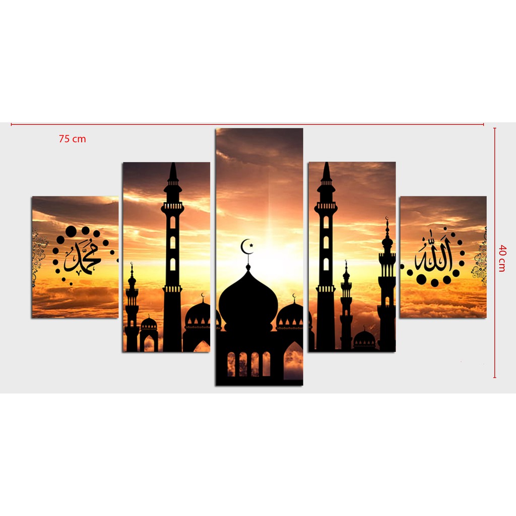 Hiasan Dinding 1 Set Masjidil Afternoon Views Special Edition pusatmode1234