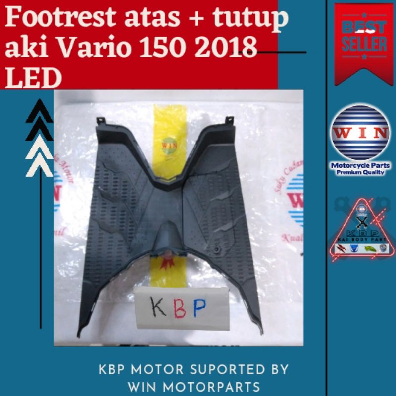 Pijakan Kaki Vario 125 150 LED 2018 2019 2020 2021 | footrest atas + tutup aki WIN | bordes injakan 