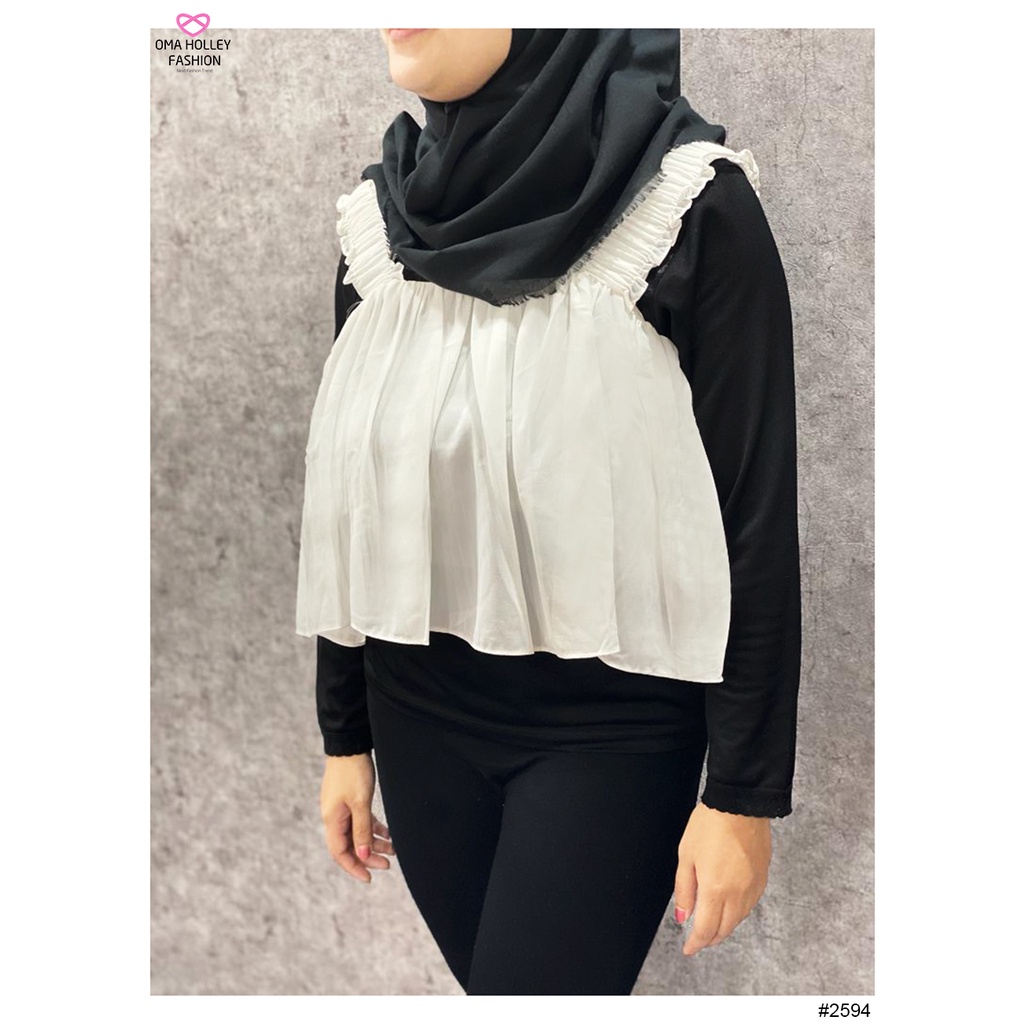 (COD) OH Fashion Clafita Blouse Crop Ruffles #2594